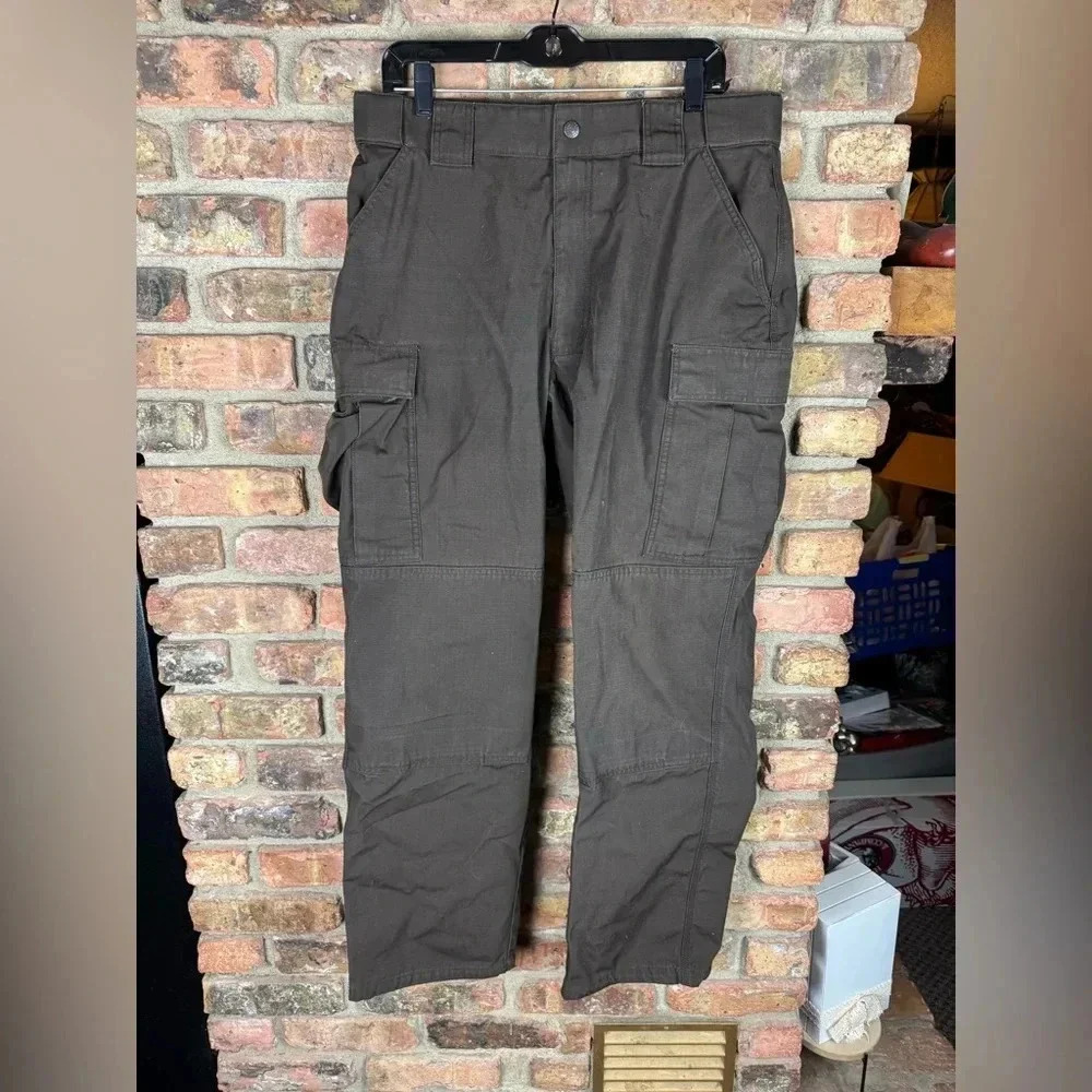 5.11 Tactical cargo pants mens L Large brown relaxed straight leg army